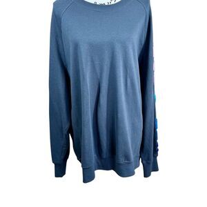 Rebellious One  gray women Good Vibes Sweatshirt Juniors size XL Casual academia